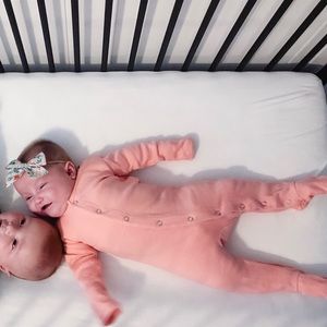 L’oved baby coral onesie